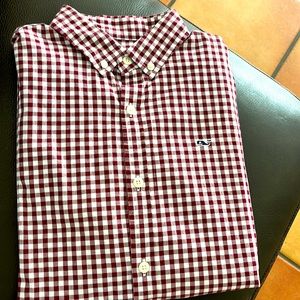 Vineyard bottom down shirt- 💯 Cotton whale Shirt long sleeve . Large size 16